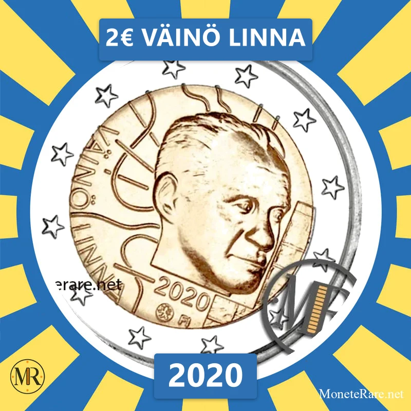 2€ Väinö Linna 2020 Finlandia (foto moneta)
