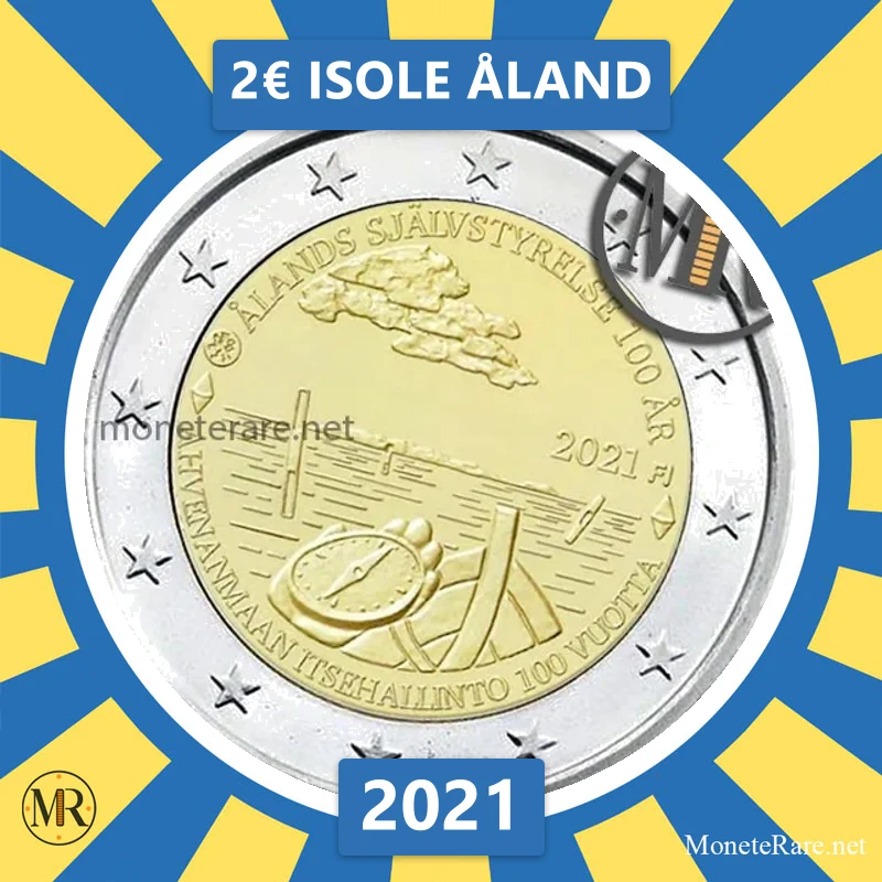 2€ Isole Åland 2021 Finlandia (foto moneta)