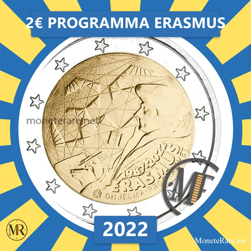 2€ Programma Erasmus 2022 Finlandia (foto moneta)
