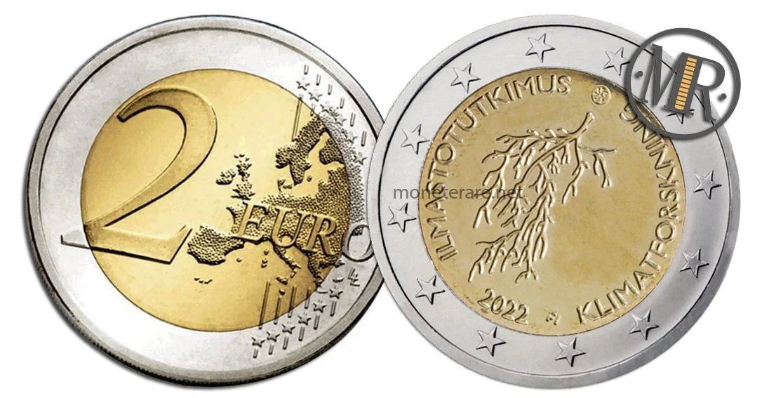 2 Euro Commemorativi Finlandia 2022 Ricerca Climatica