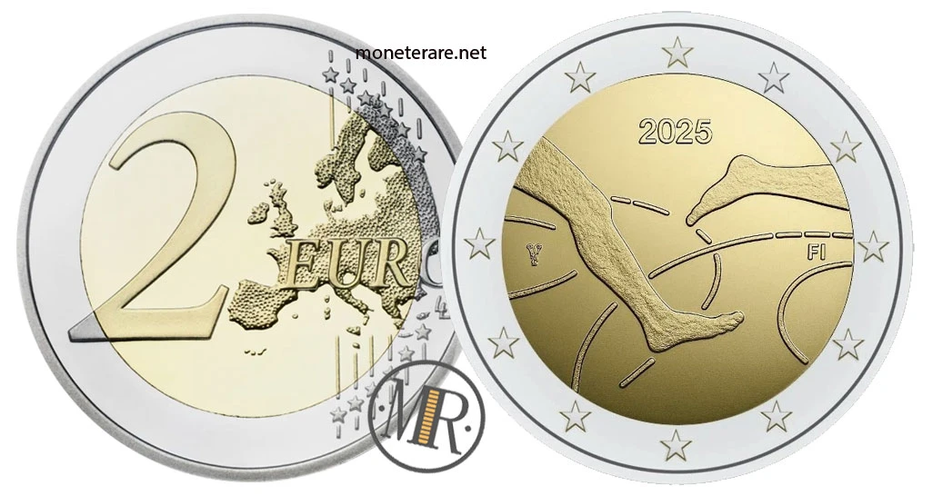 2 Euro Commemorativi Finlandia 2025 – 100° anniv. gara atletica Finlandia–Svezia