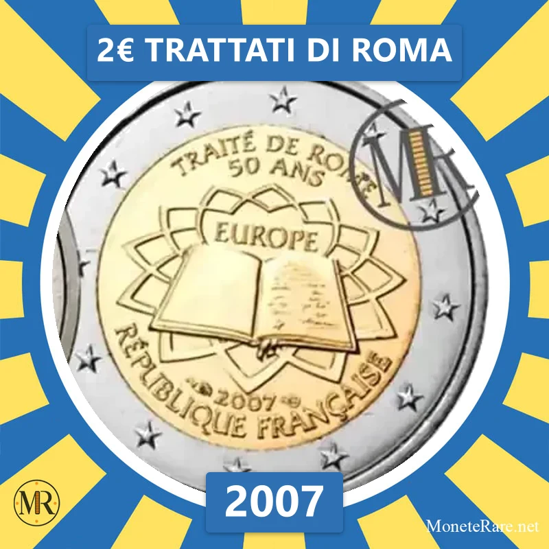 2€ Trattati di Roma 2007 Francia (foto moneta)