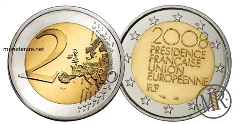 2 Euro Commemorativi Francia 2008 Presidenza del Consiglio Unione Europea