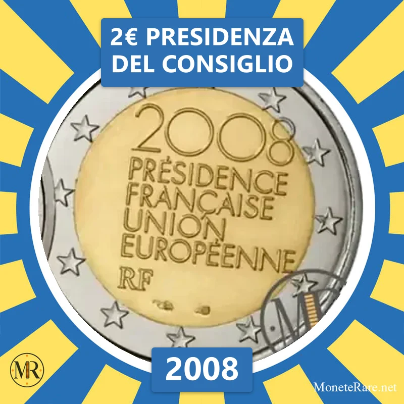 2€ Presidenza del Consiglio 2008 Francia (foto moneta)