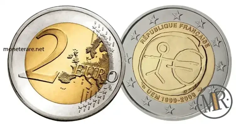 2 Euro Commemorativi Francia 2009 - 10° Anniversario dell