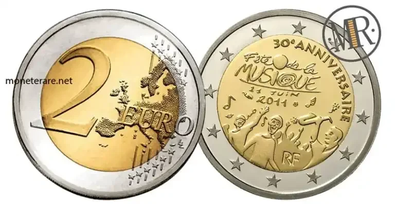 2 Euro Commemorativi Francia 2011 - Festa della Musica