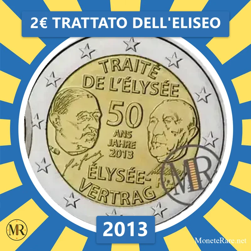 2€ Trattato dell'Eliseo 2013 Francia (foto moneta)