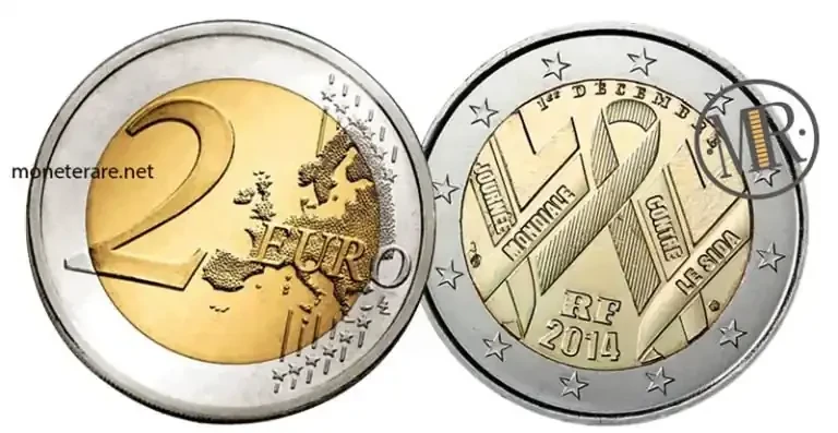 2 Euro Commemorativi Francia 2014 - Contro l