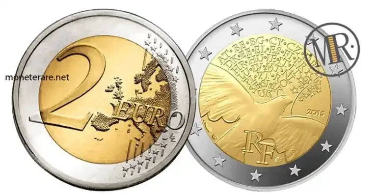 2 Euro Commemorativi Francia 2015 - Pace