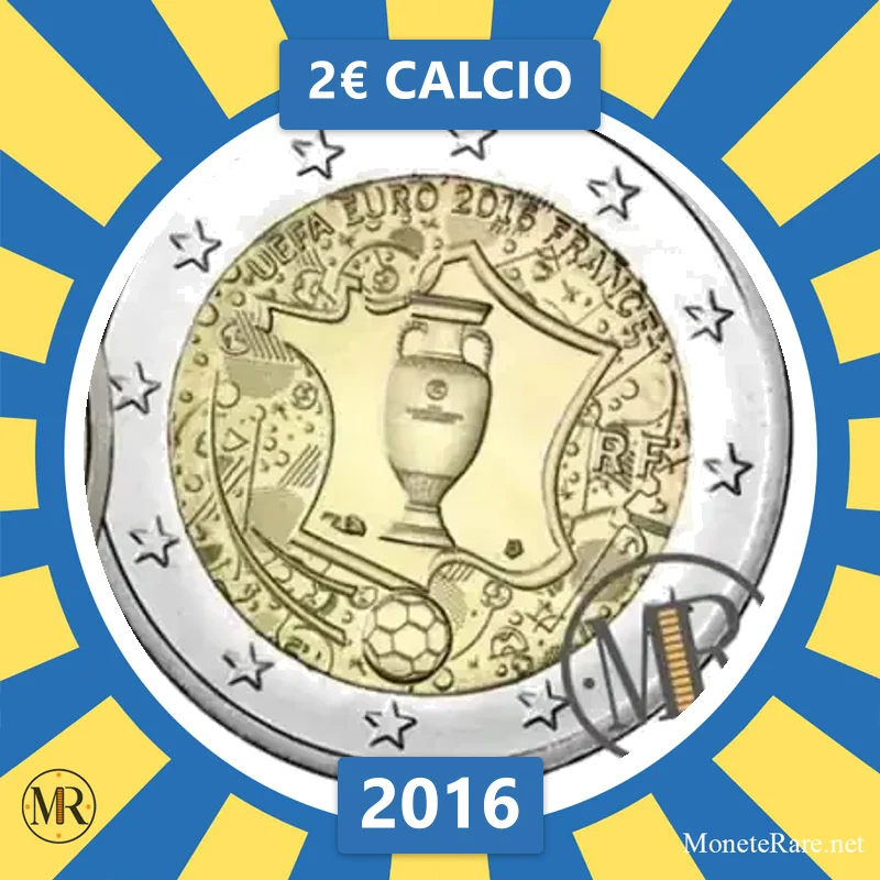 2€ Calcio 2016 Francia 2€ Calcio 2016 Francia (foto moneta)