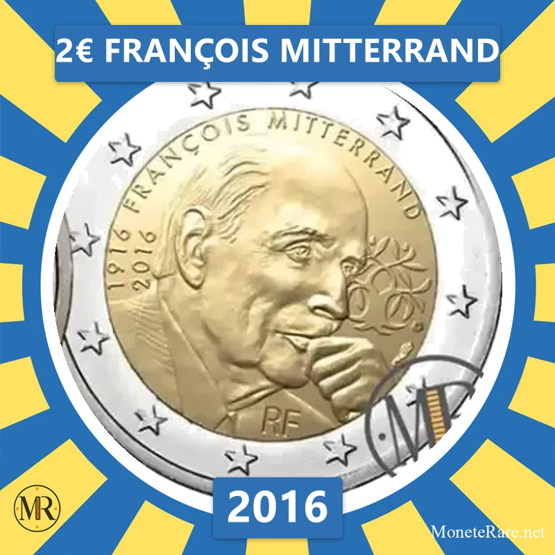 2€ François Mitterrand 2016 Francia 2€ François Mitterrand 2016 Francia (foto moneta)