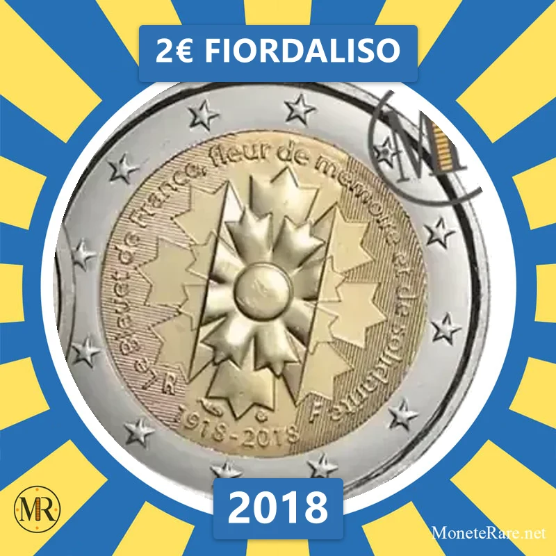 2€ Fiordaliso 2018 Francia (foto moneta)
