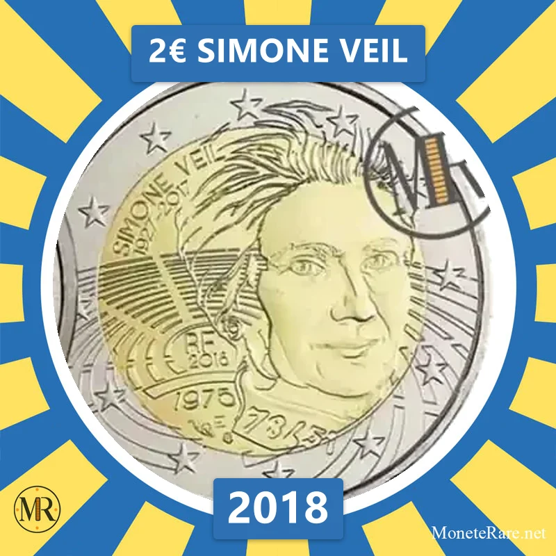 2€ Simone Veil 2018 Francia (foto moneta)