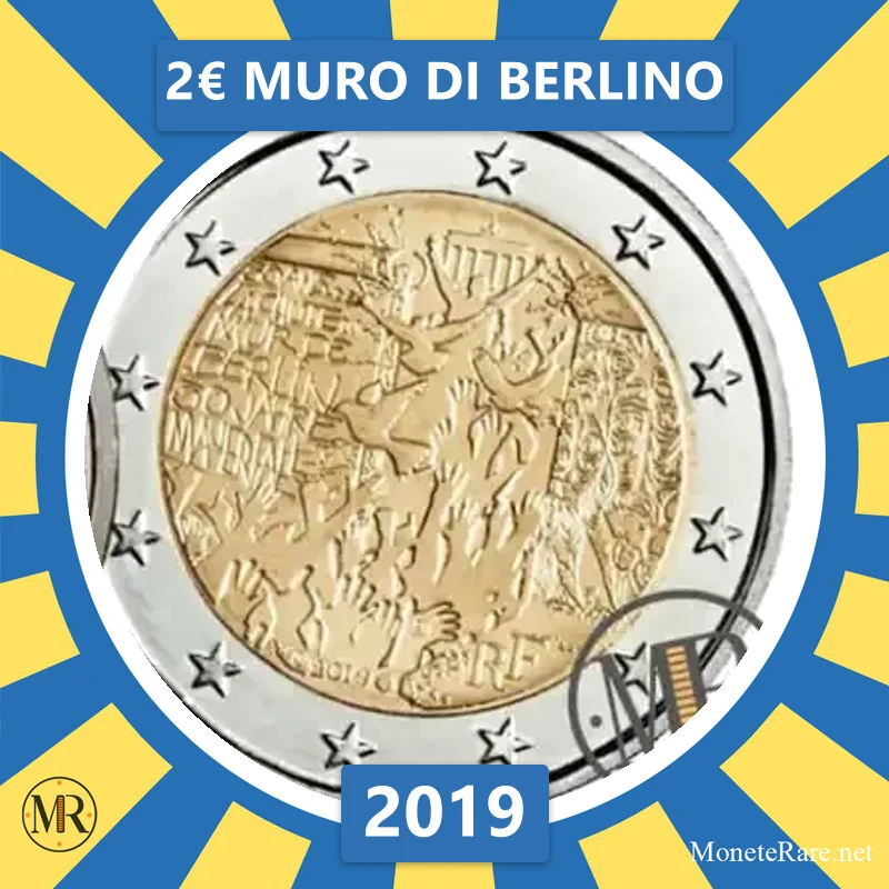 2€ Muro di berlino 2019 Francia 2€ Muro di berlino 2019 Francia (foto moneta)