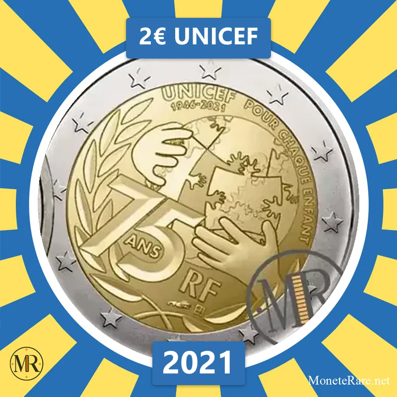 2€ UNICEF 2021 Francia 2€ UNICEF 2021 Francia (foto moneta)