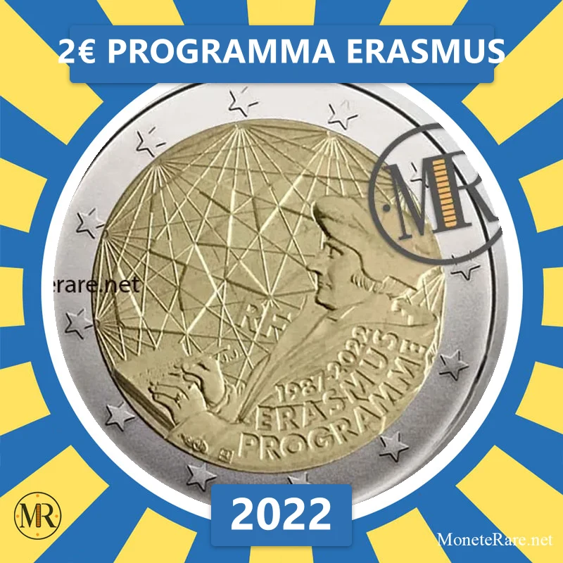 2€ Programma Erasmus 2022 Francia (foto moneta)