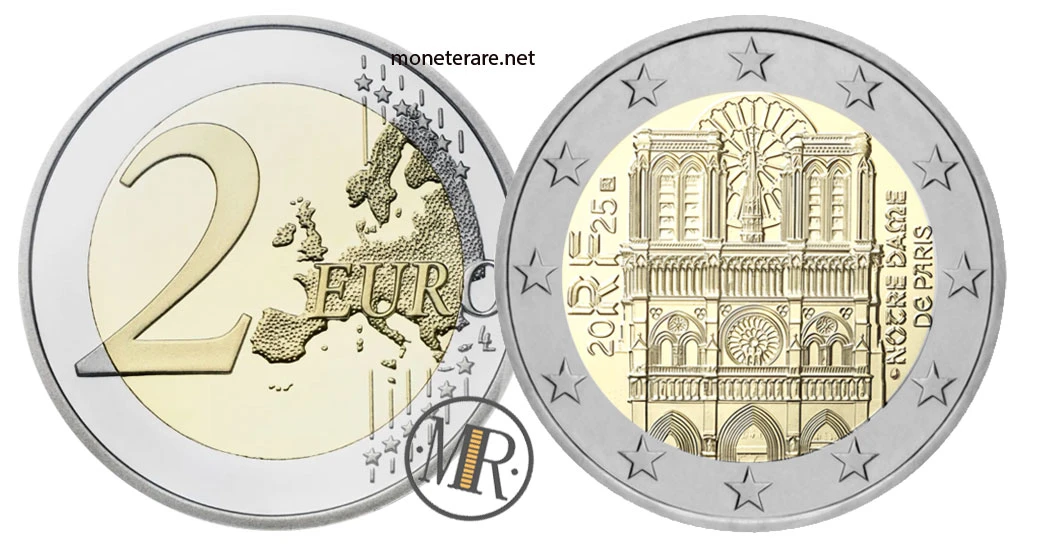 2 Euro Commemorativi Francia 2025 – Notre-Dame de Paris