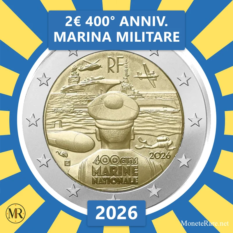 2€ 400° anniv. Marina Militare 2026 Francia 2€ 400° anniv. Marina Militare 2026 Francia (foto moneta)