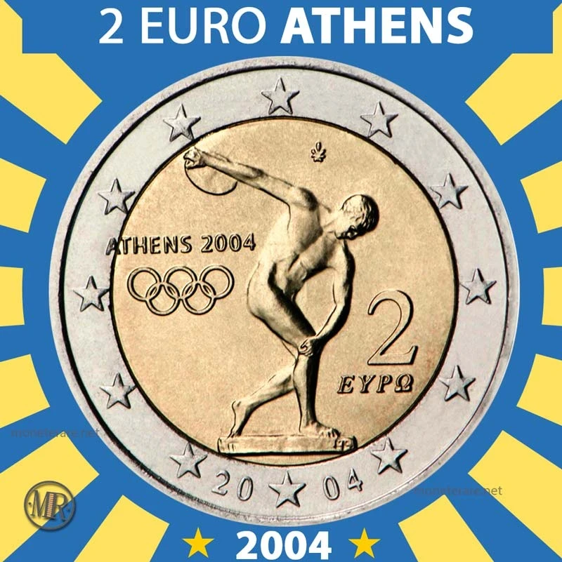 2€ Giochi Olimpici Atene 2004 Grecia (foto moneta)