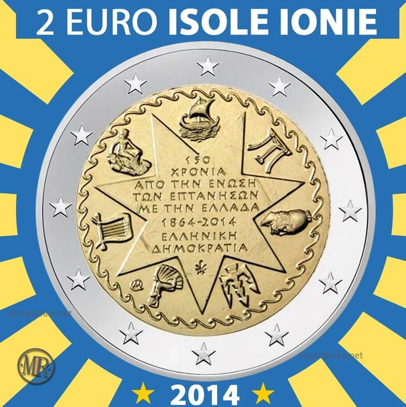 2€ Isole Ionie con la Grecia 2014 Grecia (foto moneta)