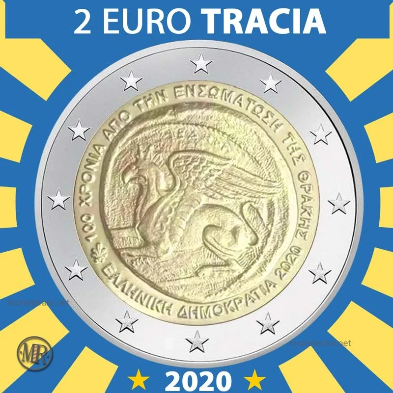 2€ Tracia alla Grecia 2020 Grecia 2€ Tracia alla Grecia 2020 Grecia (foto moneta)