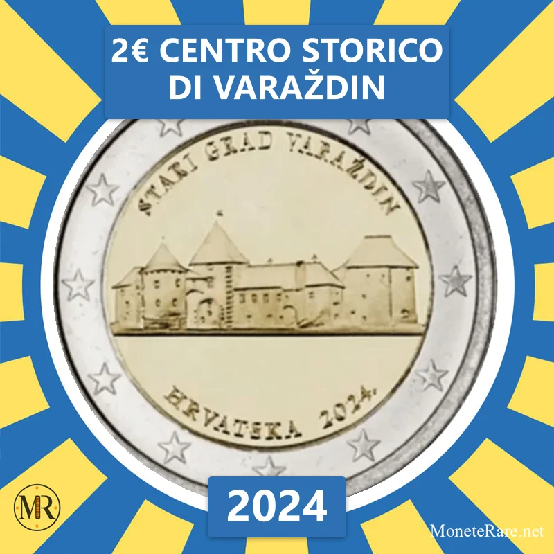2€ Centro storico di Varaždin 2024 Croazia (foto moneta)
