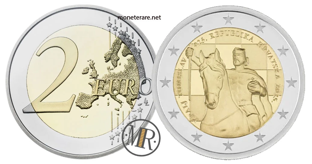 2 Euro Commemorativi Croazia 2025 – Re Tomislav / Regno di Croazia