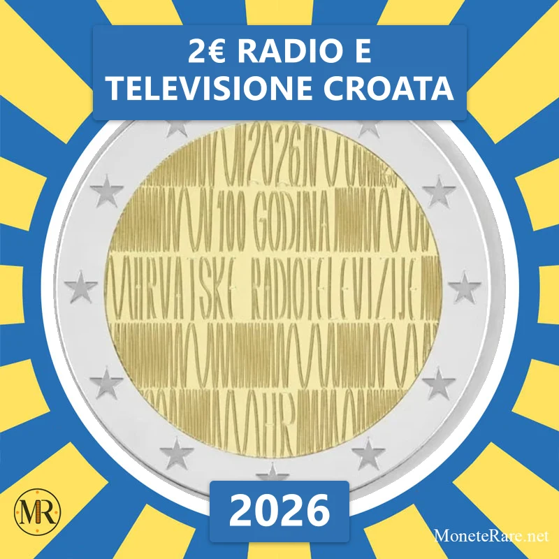 2€ Radio e televisione croata 2026 Croazia (foto moneta)