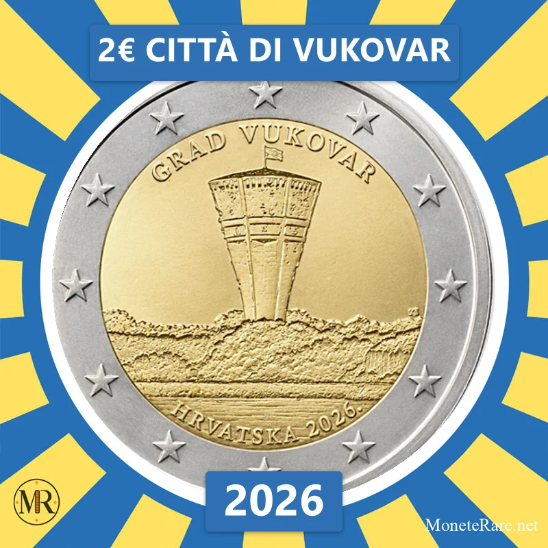 2€ Città di Vukovar 2026 Croazia (foto moneta)