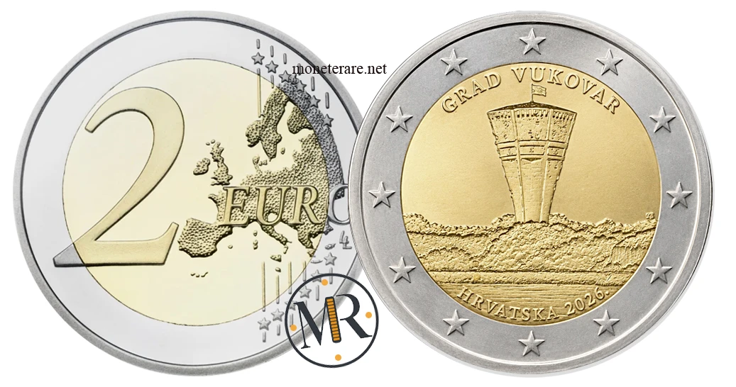 2 Euro Commemorativi Croazia 2026 – Città di Vukovar