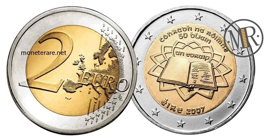 2 Euro Commemorativi Irlanda 2007 Trattati di Roma