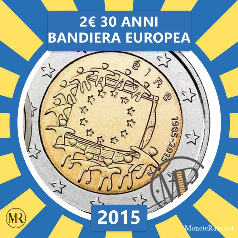 2€ 30 Anni bandiera europea 2015 Irlanda (foto moneta)