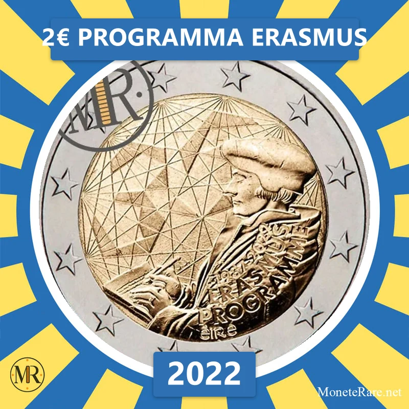 2€ Programma Erasmus 2022 Irlanda (foto moneta)