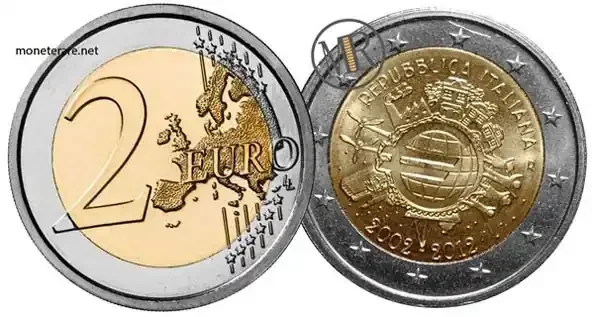 2 Euro Commemorativi 2012 anniversario dell
