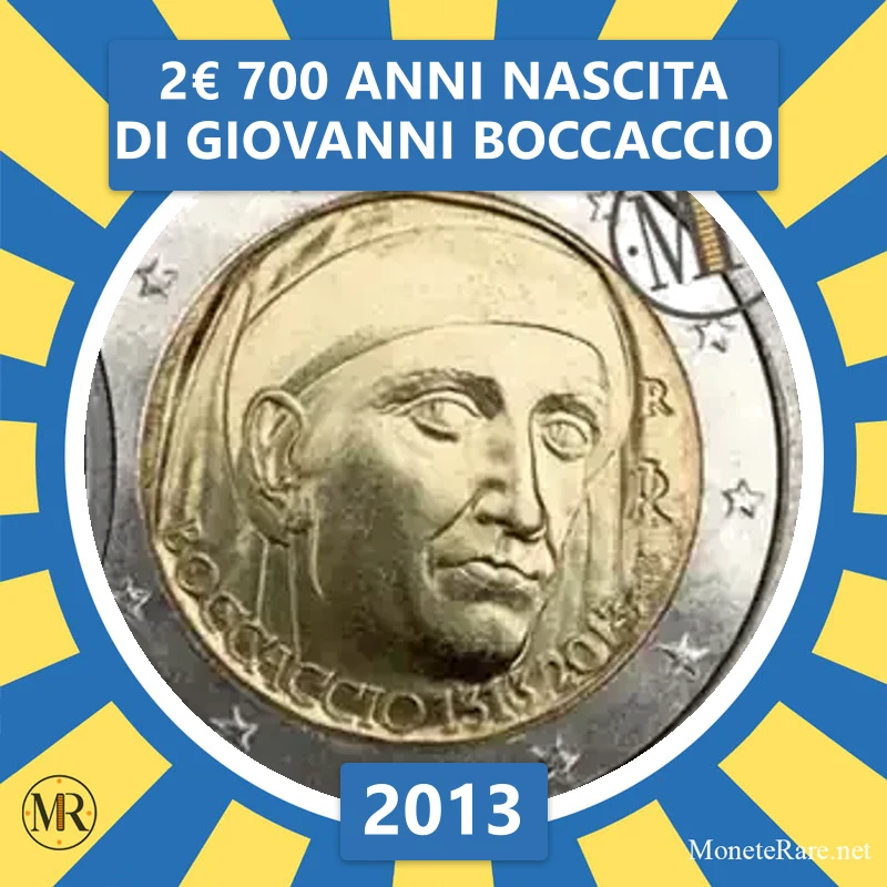 2€ 700 Anni nascita di Giovanni Boccaccio 2013 Italia (foto moneta)