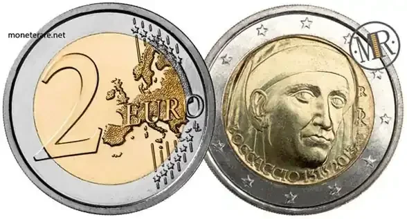 2 Euro Commemorativi Italia 2013 Settecentesimo anniversario della nascita di Giovanni Boccaccio