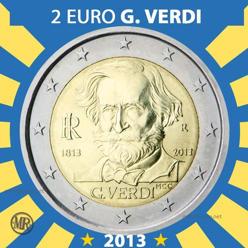 2€ 200 Anni nascita di Giuseppe Verdi 2013 Italia (foto moneta)