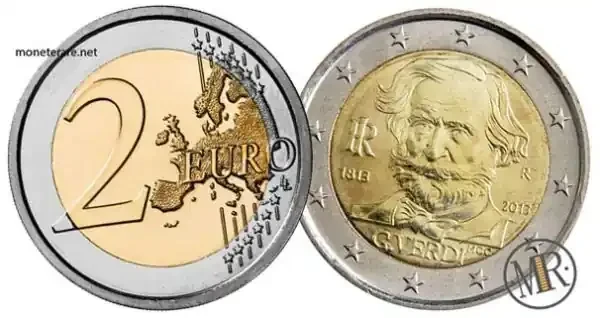 2 Euro Commemorativi Italia 2013 Giuseppe Verdi