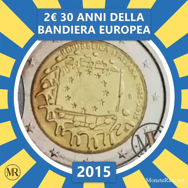 2€ 30 Anni della Bandiera Europea 2015 Italia (foto moneta)