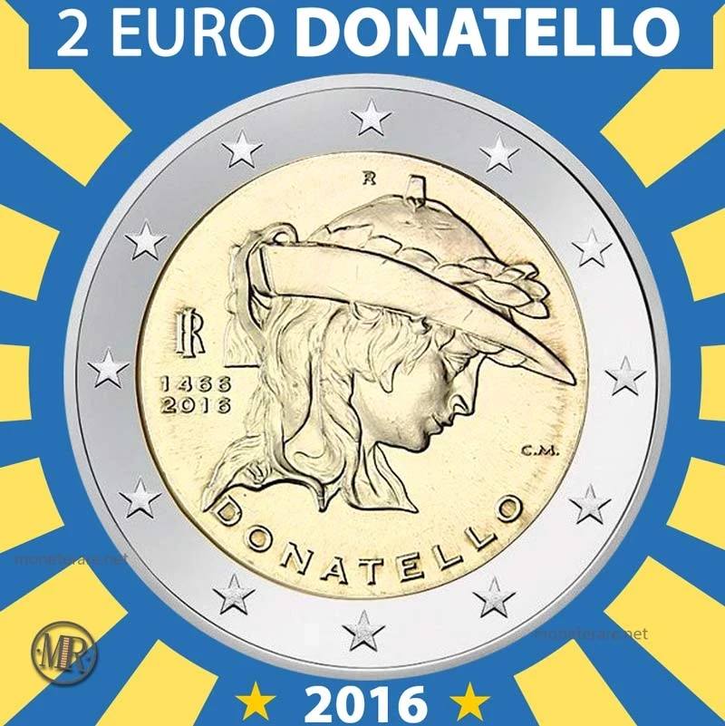 2€ 550 Anni della morte di Donatello 2016 Italia (foto moneta)