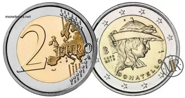 2 Euro Commemorativi Italiani 2016 Donatello