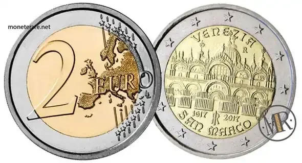 2 Euro Commemorativi Italiani 2017 Basilica di San Marco a Venezia