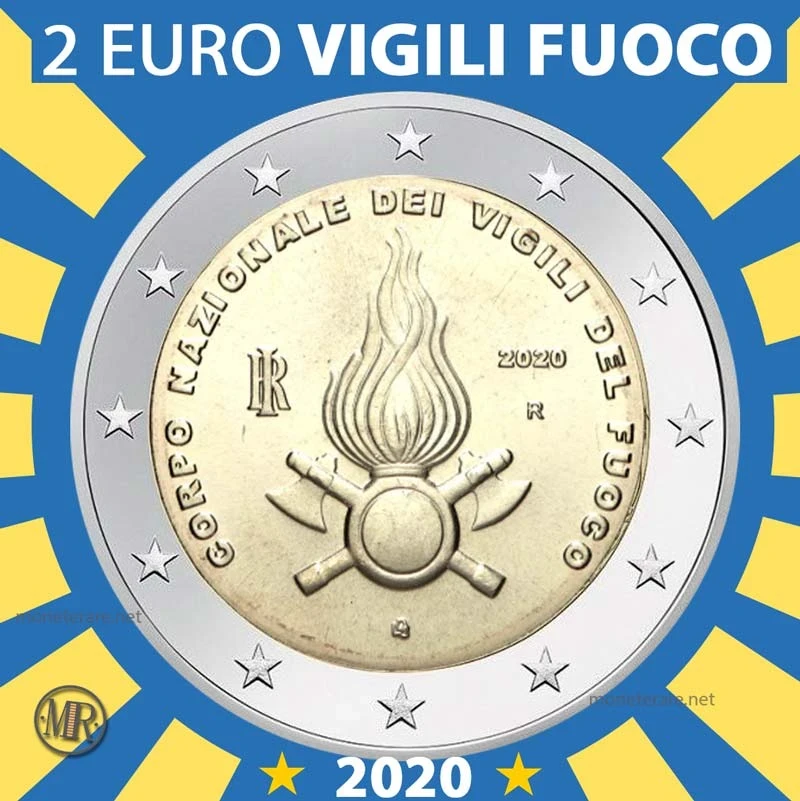 2€ Vigili del Fuoco 2020 Italia (foto moneta)