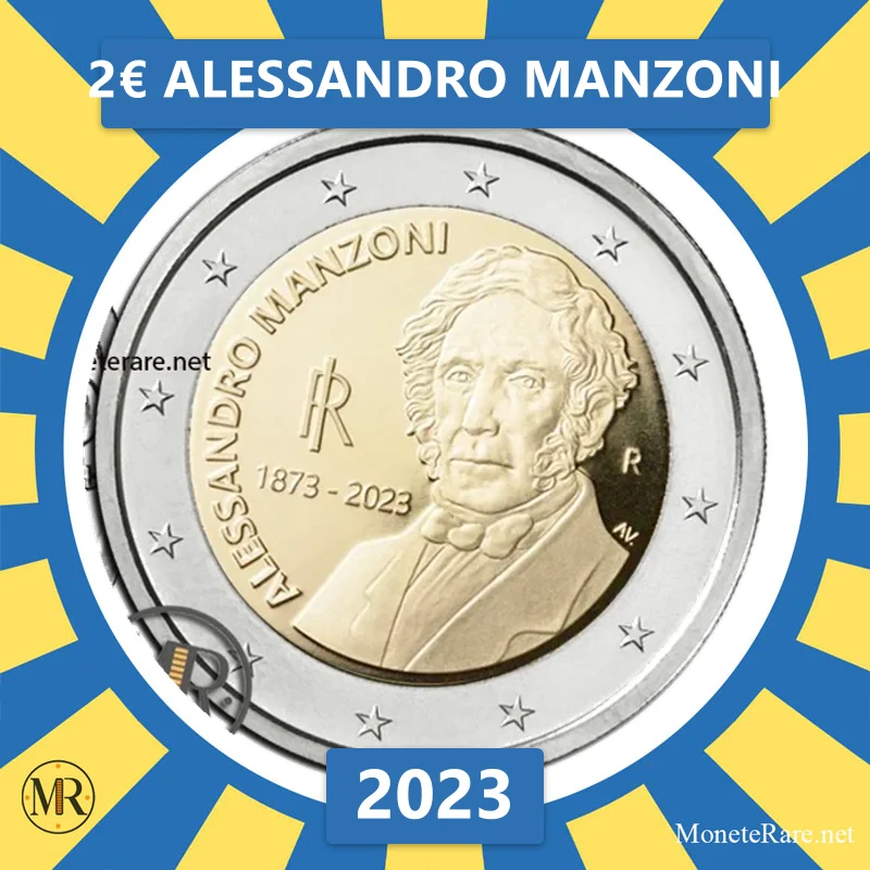 2€ Alessandro Manzoni 2023 Italia (foto moneta)