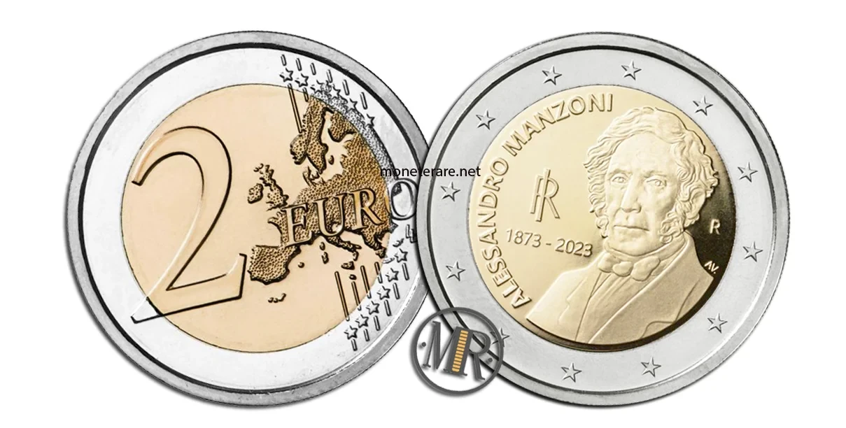2 Euro Commemorativi Italia 2023 Alessandro Manzoni