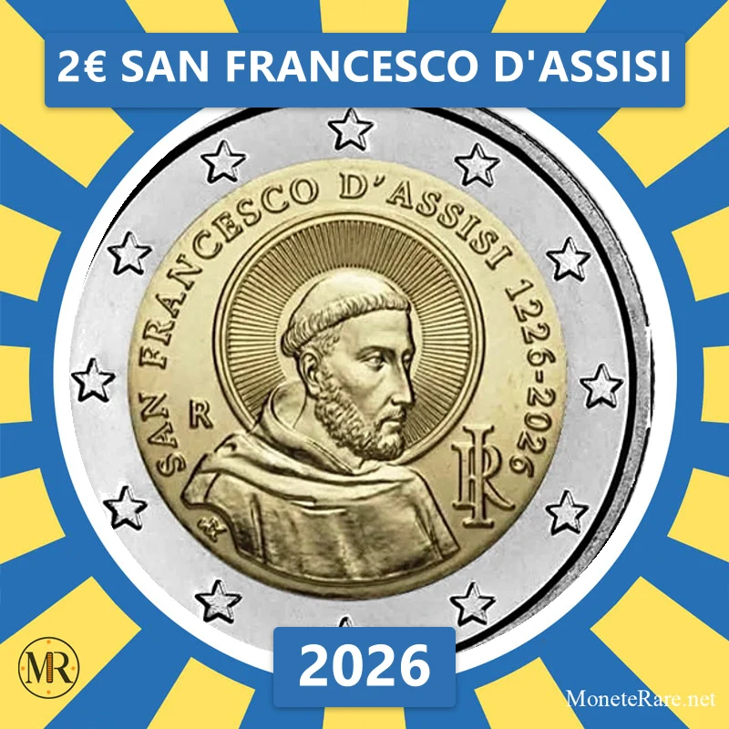 2€ San Francesco d'Assisi 2026 Italia (foto moneta)
