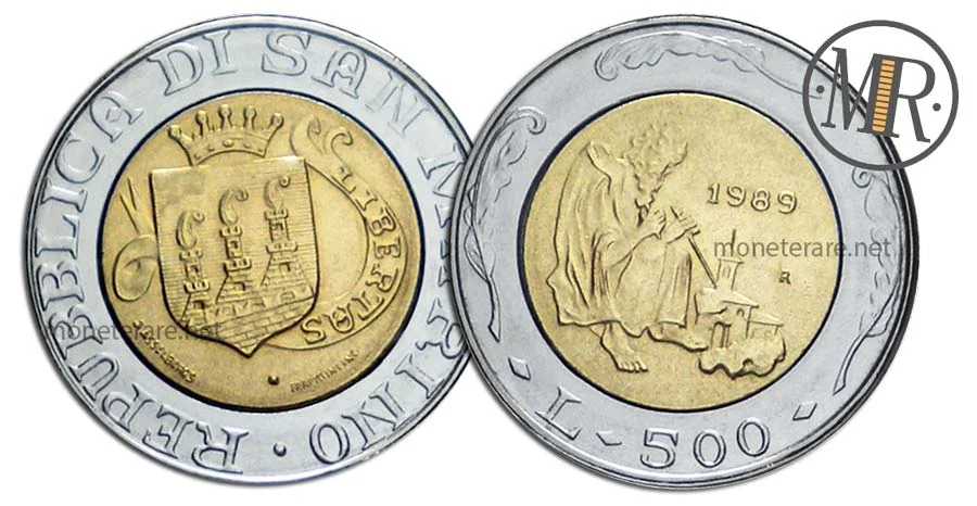 500 Lire 1989 San Marino - Monete Rare 500 Lire 1989 San Marino