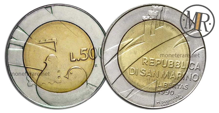 500 Lire 1990 San Marino "La Pace" | Valore Moneta 500 Lire 1990 San Marino