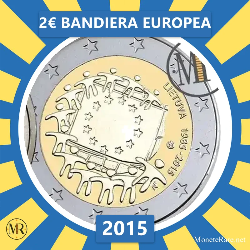 2€ Bandiera Europea 2015 Lituania (foto moneta)