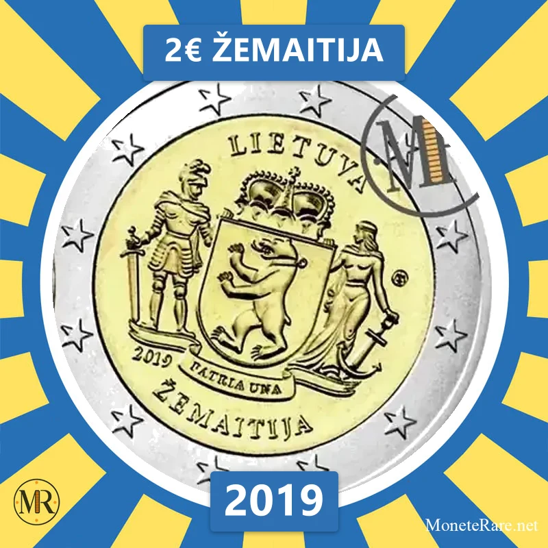 2€ Žemaitija 2019 Lituania (foto moneta)